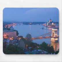 HUNGARY, Budapest: Szechenyi (Chain) Bridge, 2 Mousepads