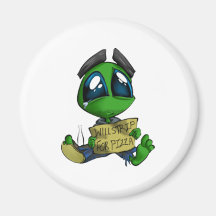Hungry Alien Magnet