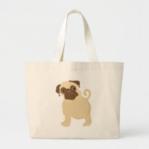 Hungry Pug Canvas Bags