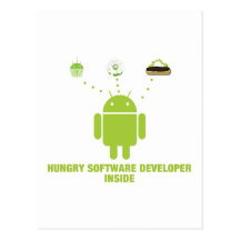 Hungry Software Developer Inside (Android) Post Cards