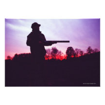 Hunter with Gun Invitation