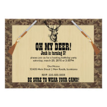 Hunting Birthday Personalized Announcements