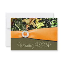 Hunting Camo RSVP Wedding Cards