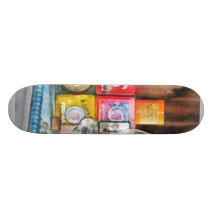 Hurricane Lamp and Scale Skateboard Deck