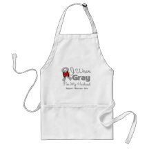 Husband - Grey Ribbon Awareness Apron