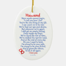 Husband Love Christmas Tree Ornament