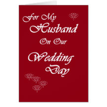 Husband on Our Wedding Day Card