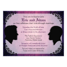 Husbands II Custom Gay Wedding Invitations