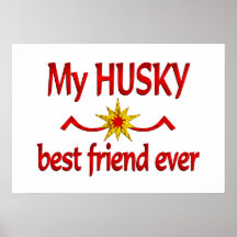 Husky Best Friend Poster
