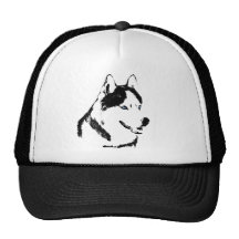 Husky Caps Sled Dog Caps  Husky / Wolf Hats Gifts