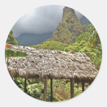 Hut in Iao Valley State Park, Maui, Hawaii Sticker