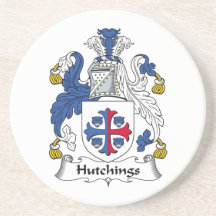 Hutchings Family Crest Beverage Coasters