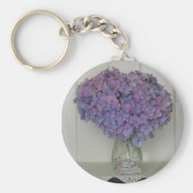 Hydrangea Keychain