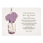 Hydrangea & Mason Jar Wedding Invitations