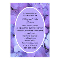 Hydrangea Vow Renewal Invitation invitations