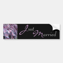 Hydrangea Wedding Bumper Sticker