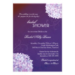 Hydrangeas Posh Plum Bridal Shower Invitations