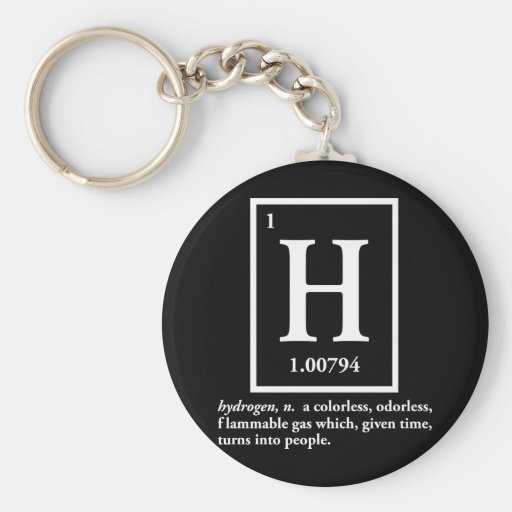 hydrogen - a gas which turns into people keychains