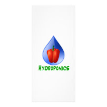 Hydroponics, Bell Pepper, drop, green text Rack Card Design
