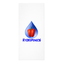 Hydroponics graphic, hydroponic pepper & drop customized rack card