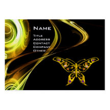 HYPER BUTTERFLY- bright  brown black yellow white Business Cards