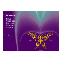 HYPER BUTTERFLY / LIGHT WAVES, Pink,Purple,Teal Business Card Templates
