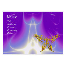 HYPER BUTTERFLY / LIGHT WAVES, Pink,Purple,Violet Business Card