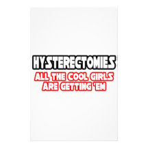 Hysterectomies...Cool Girls Customised Stationery