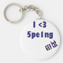 I <3 5p31ng keychain