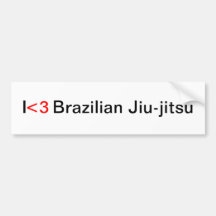 I <3 BJJ BUMPER STICKERS