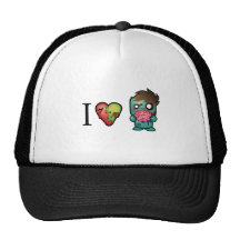 I <3 Brains- Zombies Are Everywhere! Mesh Hat
