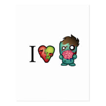 I <3 Brains- Zombies Are Everywhere! Postcards