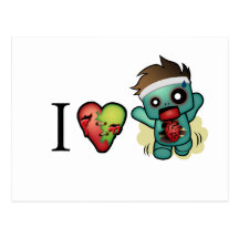 I <3 Cardio-Zombies Are Everywhere! Postcards