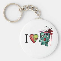 I <3 doubletaps- Zombies are everywhere Key Chain