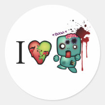I <3 doubletaps- Zombies are everywhere Sticker