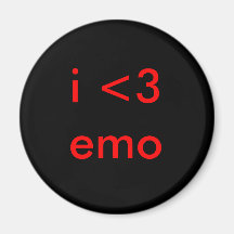 i <3 emo fridge magnet