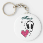 i <3 music key chain