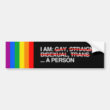 I AM A PERSON -.png Bumper Sticker