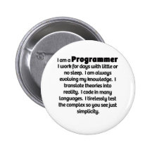 I Am A Programmer Pin
