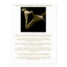 I Am A Social Worker, These Are My Hands ! Post Cards