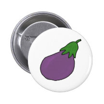 I am an eggplant pinback buttons