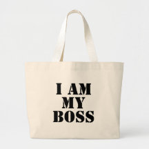 I am My Boss. Slogan. Canvas Bags