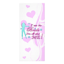 i am the bride about me wedding bachelorette brida custom invite
