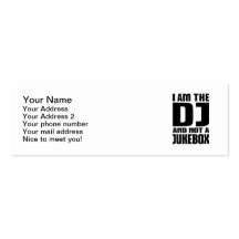 I am the DJ not a Jukebox Business Card