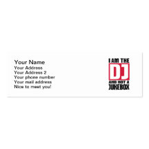 I am the DJ not a Jukebox Business Cards