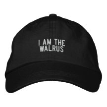 I am the walrus embroidered baseball cap