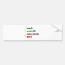 I Asked Nonno Bumper Sticker