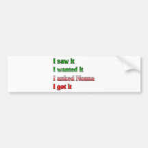 I Asked Nonno Bumper Stickers