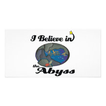 i believe in abyss custom photo card