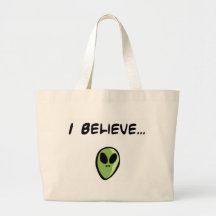 I Believe in Aliens Canvas Bags